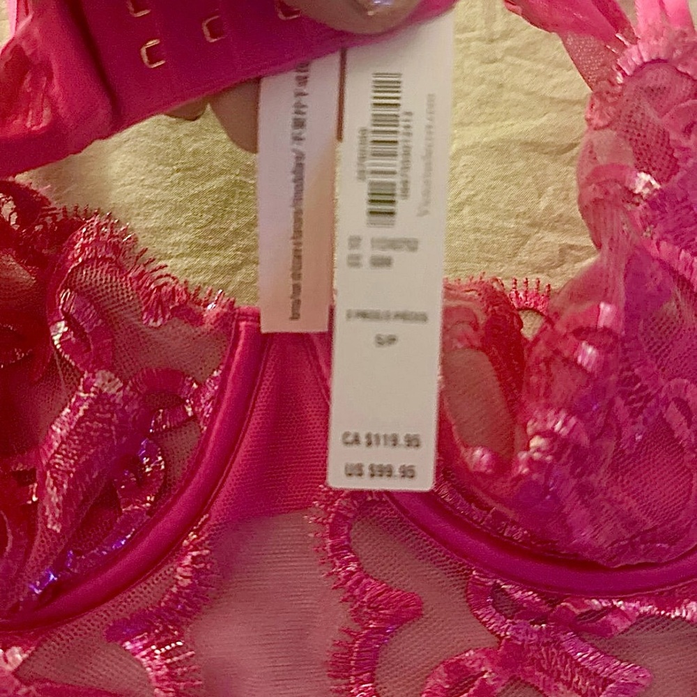 Victoria's Secret Pink Lace Lingerie Set NWT - Picture 4 of 7